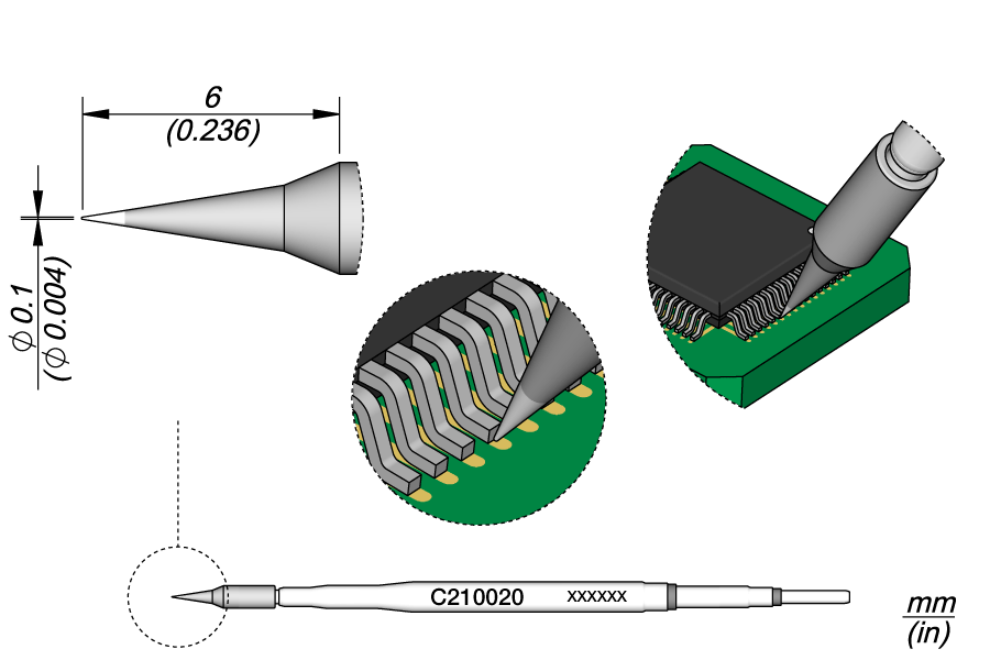 C210020 - Cartridge Conical Ø 0.1